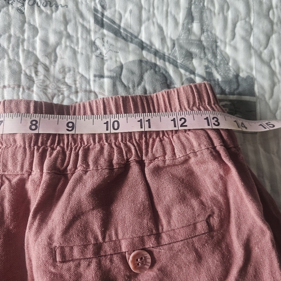 NWT Love Tree Dusty Rose Linen Blend Shorts Size M - Picture 7 of 8